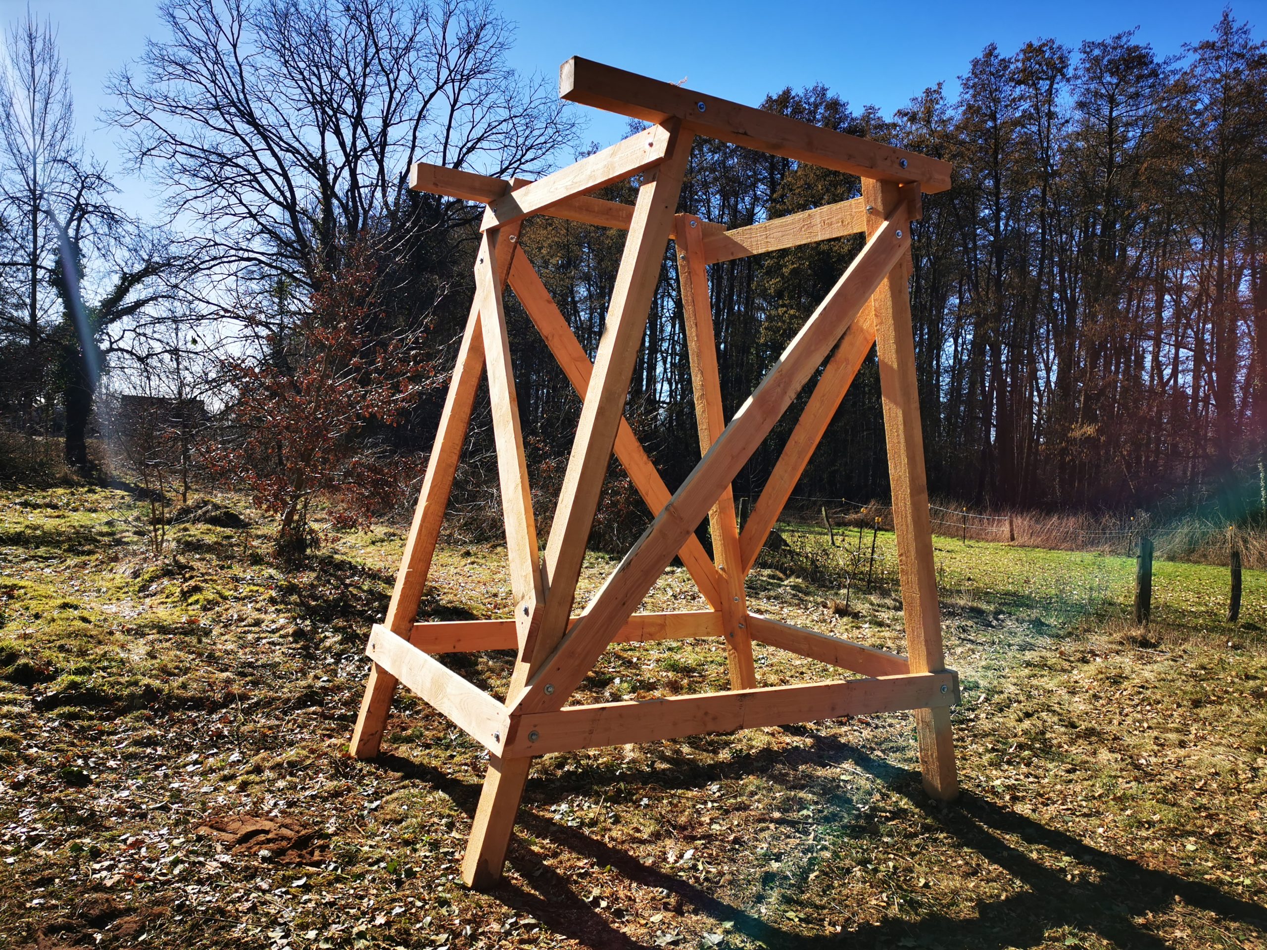 Unterbau, Bockgerüst Hochsitz