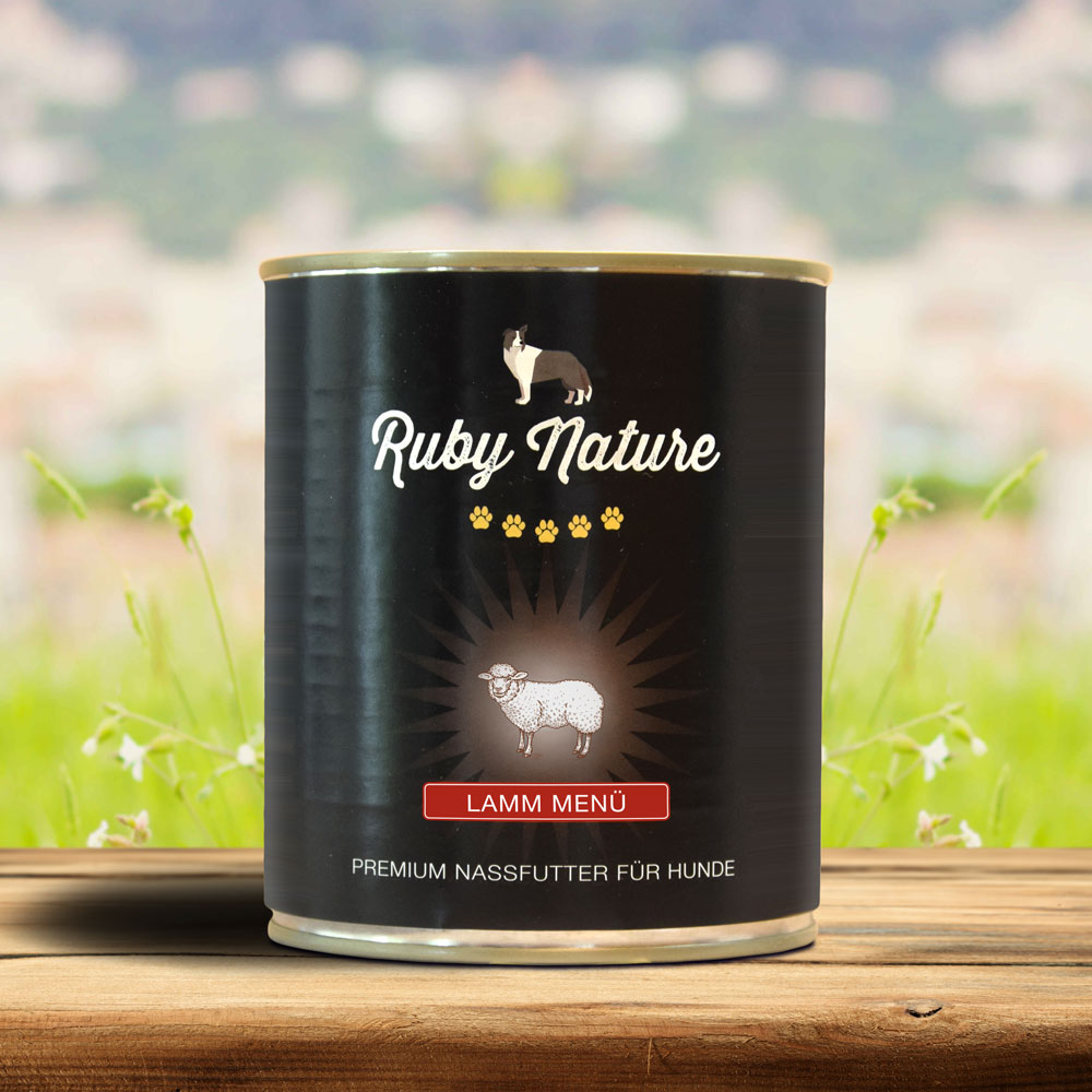 Hundefutter Lamm und Gemüse im Menü