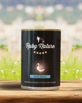 Hundefutter Ente und Gemüse im Menü