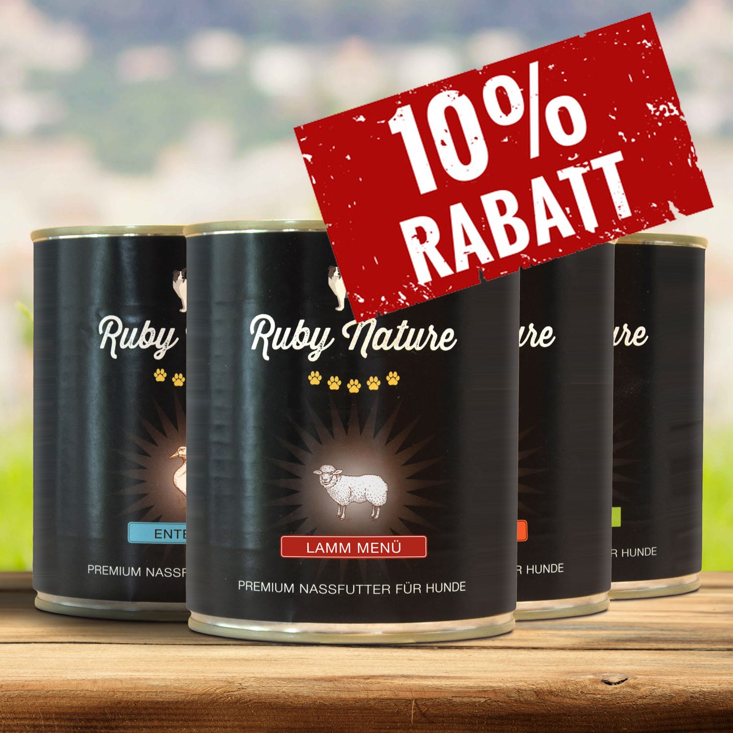 Hundefutter Angebotspaket, 6x 400g Ente Menü, Pute Menü und Rind Menü