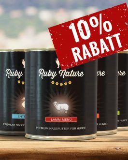 Hundefutter Angebotspaket, 6x 400g Ente Menü, Pute Menü und Rind Menü