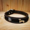 Leder Halsband Dackel,Edelweiß von Jagdeinrichtung 24