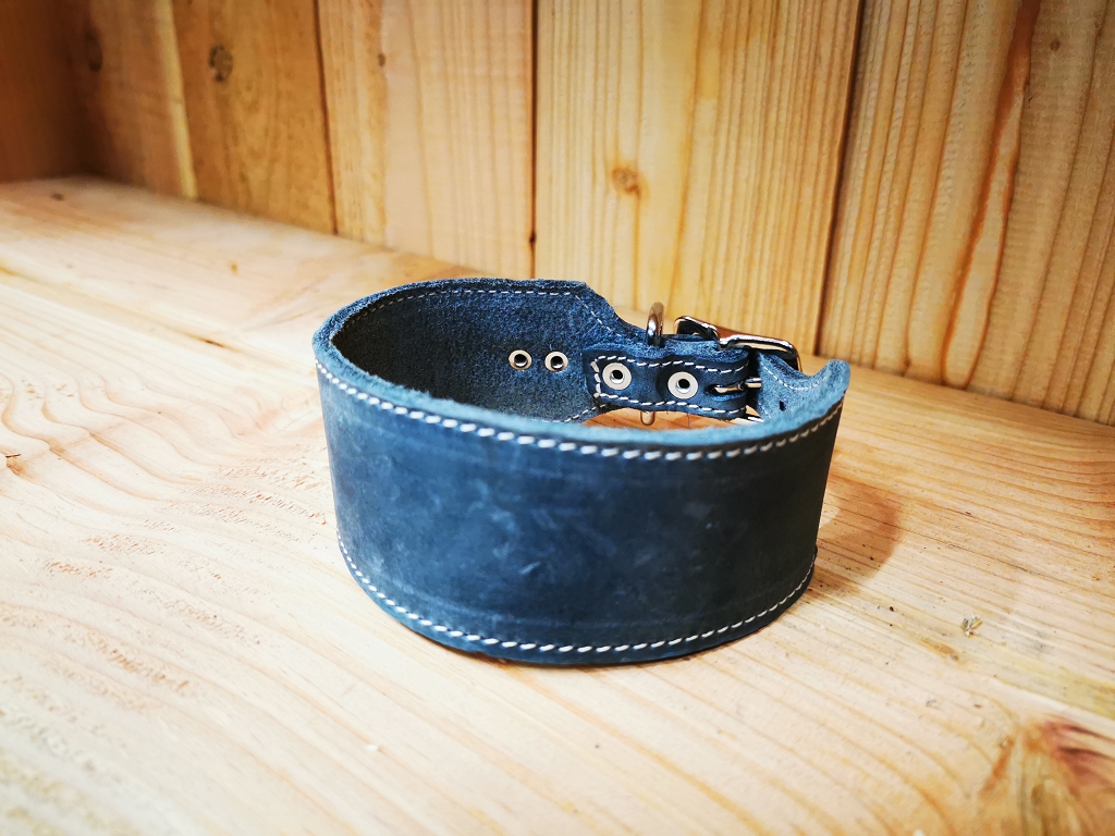 Leder Halsband handgefertigt verjüngt von Jagdeinrichtung 24