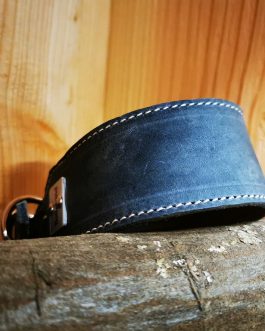 Lederhalsband handgefertigt verjüngt in verschiedenen Breiten und Farben