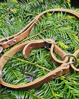 Befreiungsleine / Ablaufleine , Leder handgefertigt